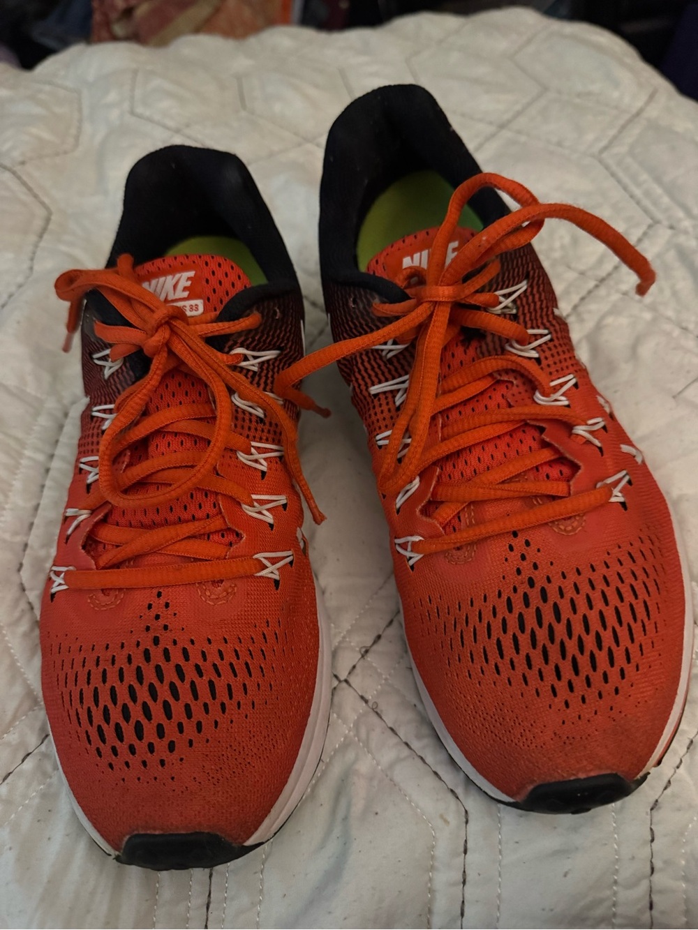 Nike Orange and Black Women’s Athletic Running Shoes